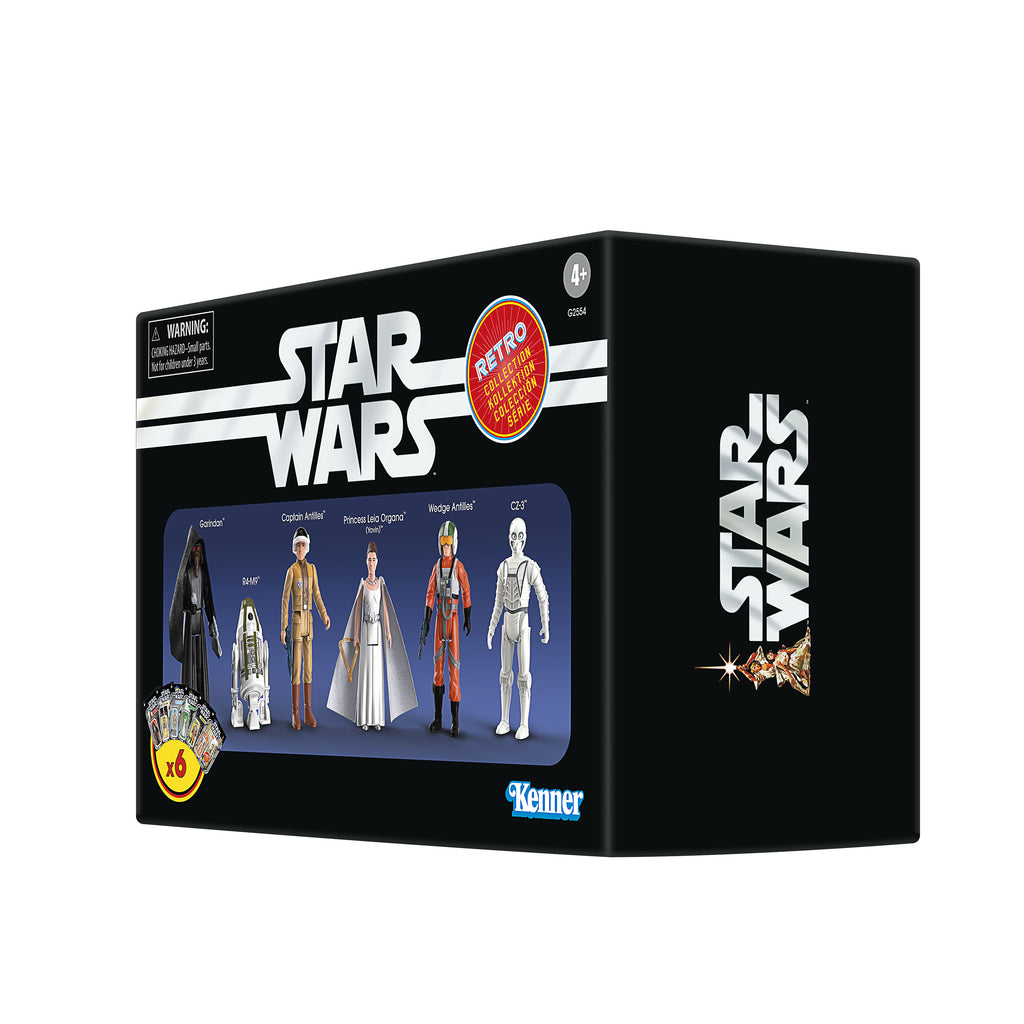 Star Wars Retro Collection Star Wars: A New Hope Multipack — Garindan, R4-M9, Captain Antilles, Princess Leia Organa (Yavin), Wedge Antilles & CZ-3, 3.75-Inch Action Figure 6-Pack
