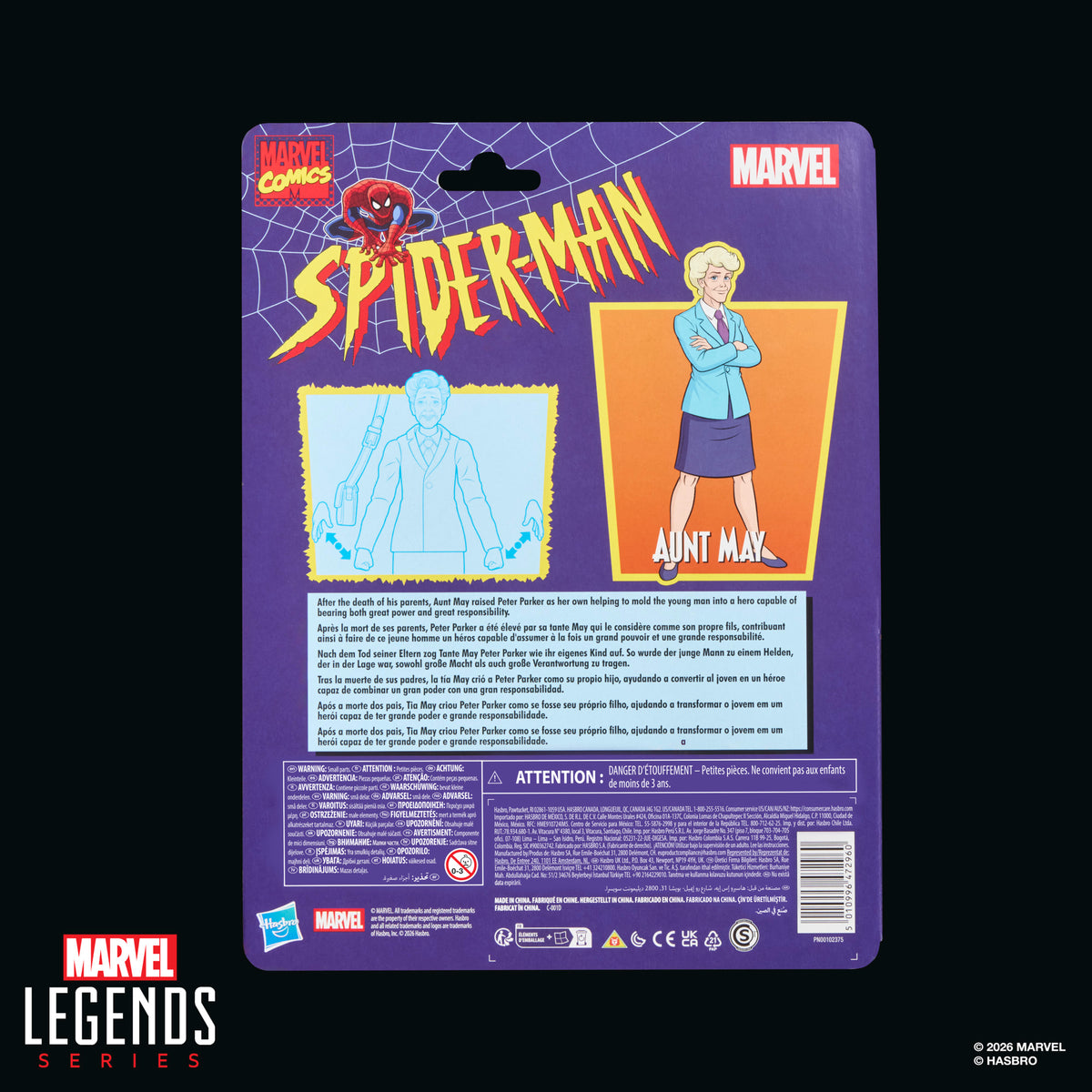 Marvel Legends Retro Cardback Aunt May, Spider-Man: The Animated Series