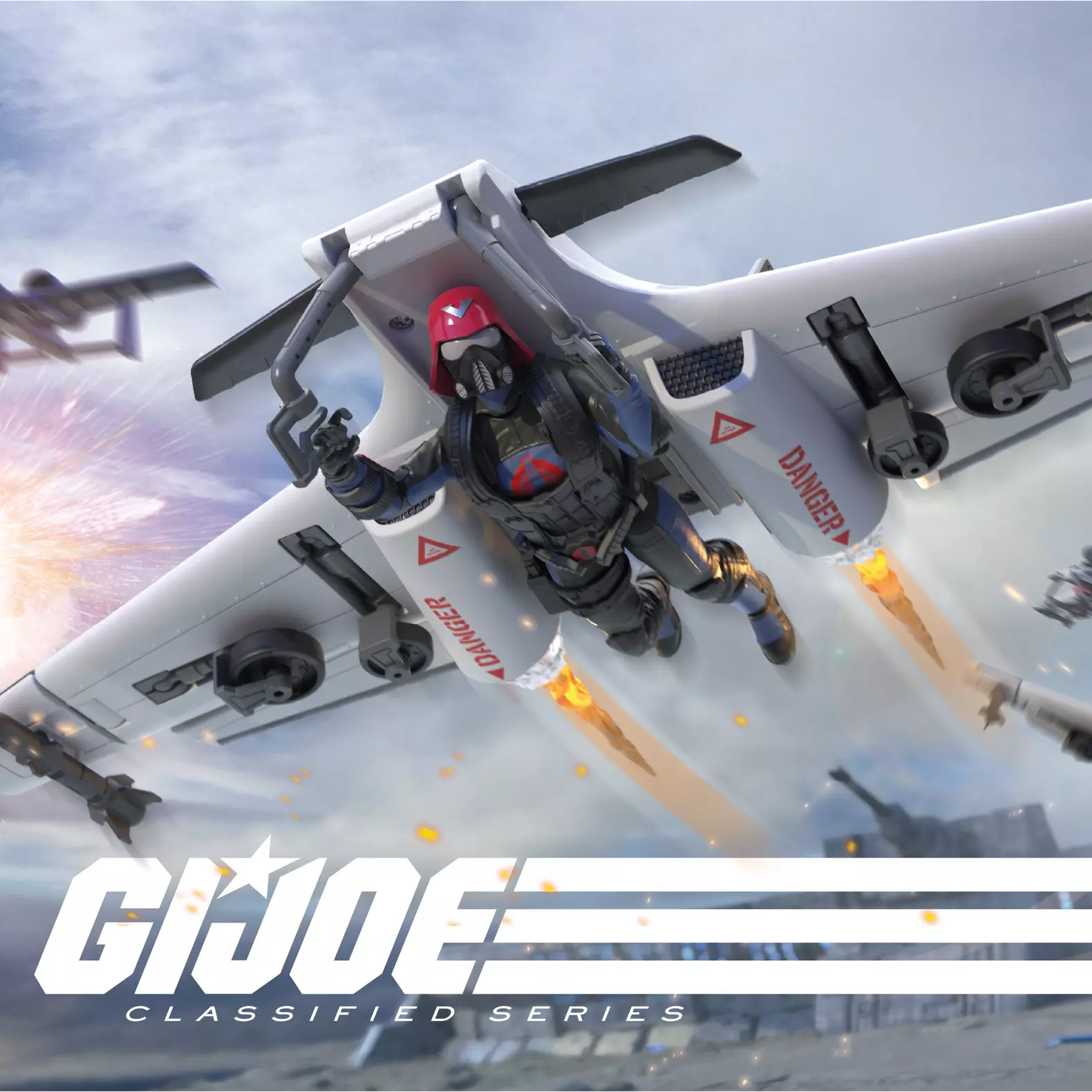 G.I. Joe Classified Series #152, Cobra Pilot Action Figure & Cobra C.L.A.W. (Covert Light Aerial Weapon)