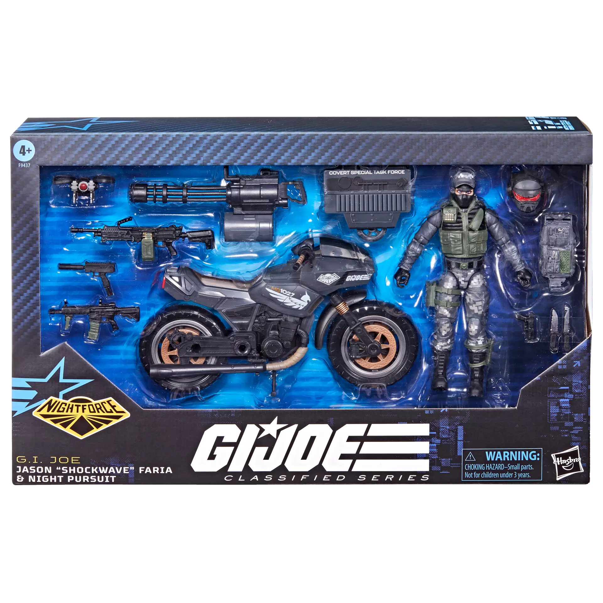 G.I. Joe Classified Series #127, Night Force Jason "Shockwave" Faria & Night Pursuit Cycle