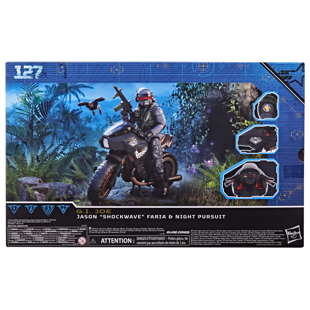 G.I. Joe Classified Series #127, Night Force Jason "Shockwave" Faria & Night Pursuit Cycle
