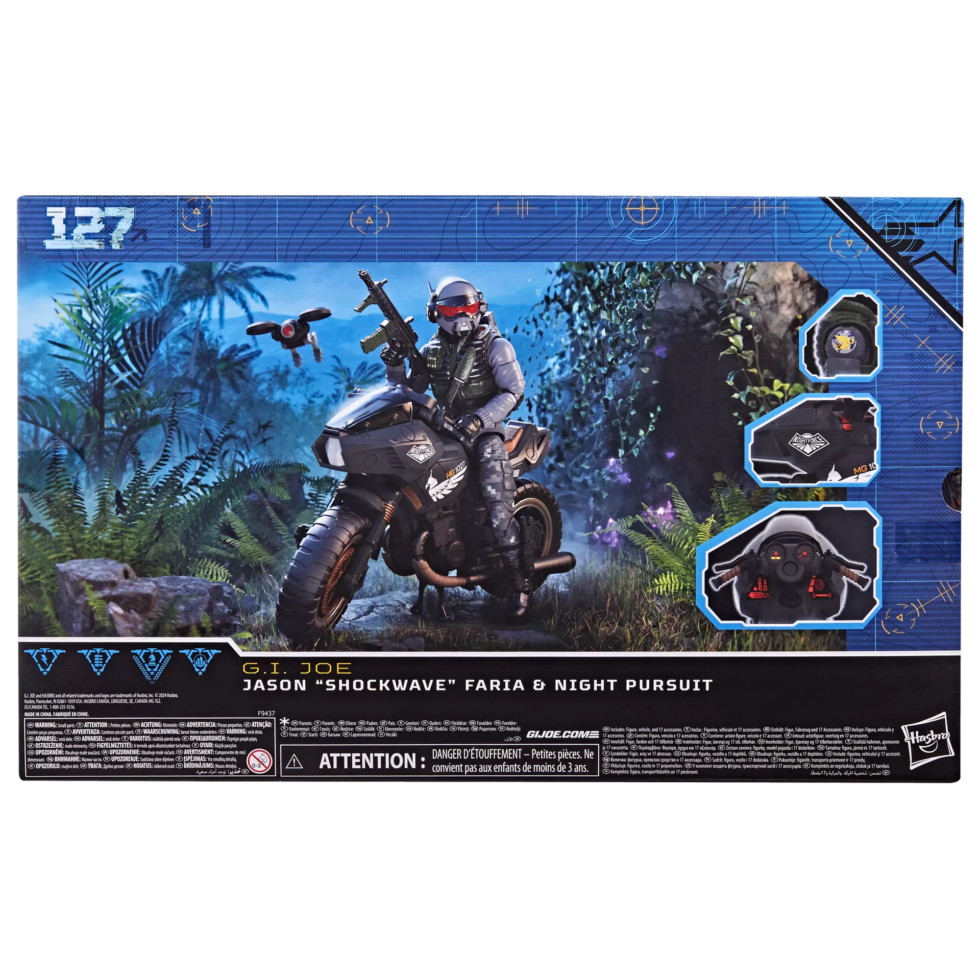 G.I. Joe Classified Series #127, Night Force Jason "Shockwave" Faria & Night Pursuit Cycle