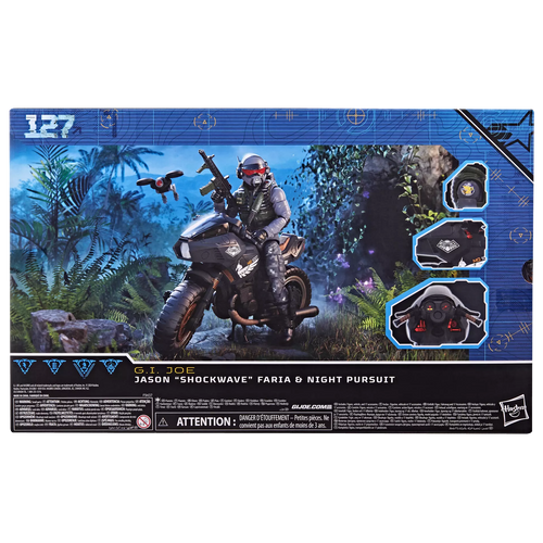 G.I. Joe Classified Series #127, Night Force Jason "Shockwave" Faria & Night Pursuit Cycle