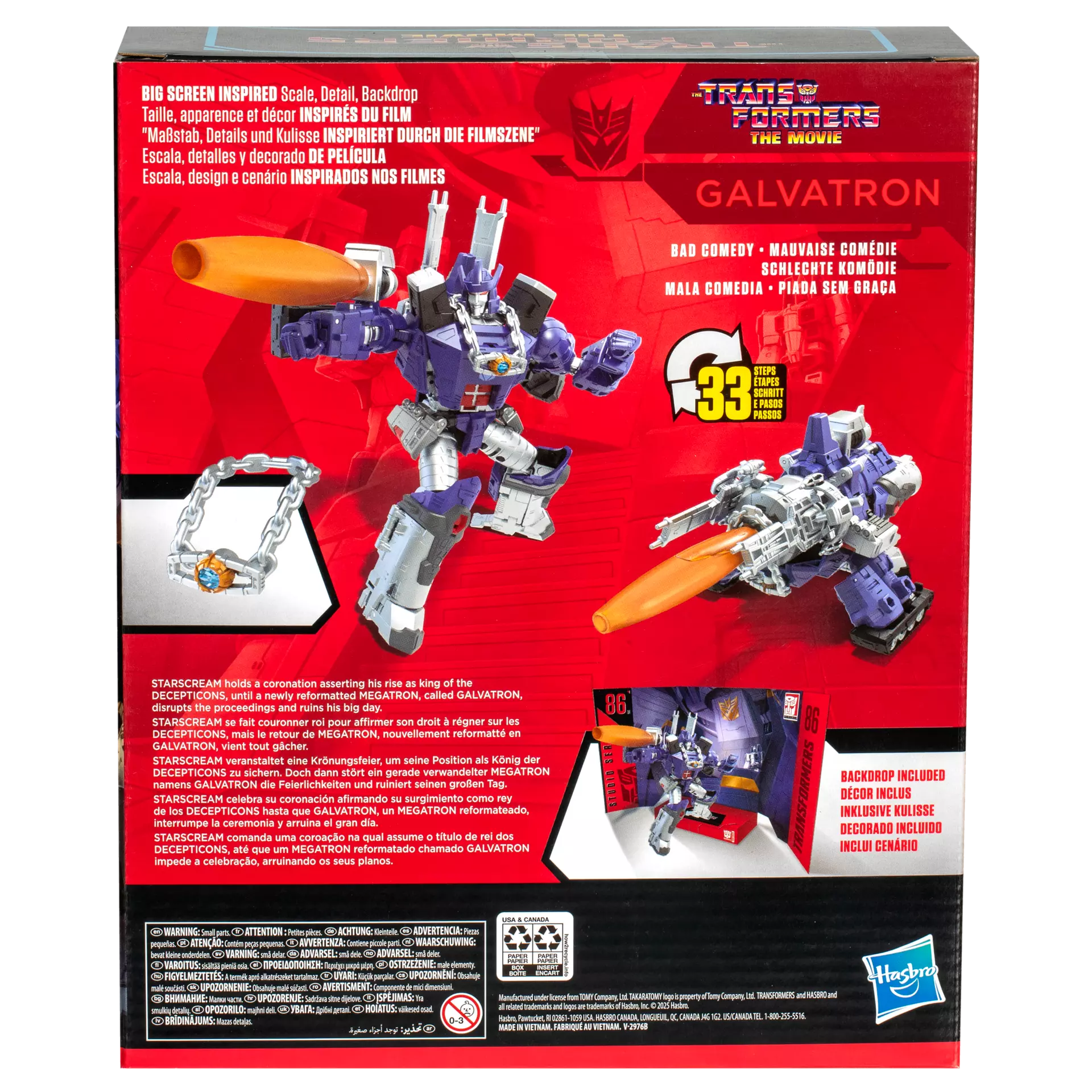 Transformers Toys Studio Series Leader Class The Transformers: The Movie 86-31 Galvatron, 8.5-inch Converting Action Figure, 8+
