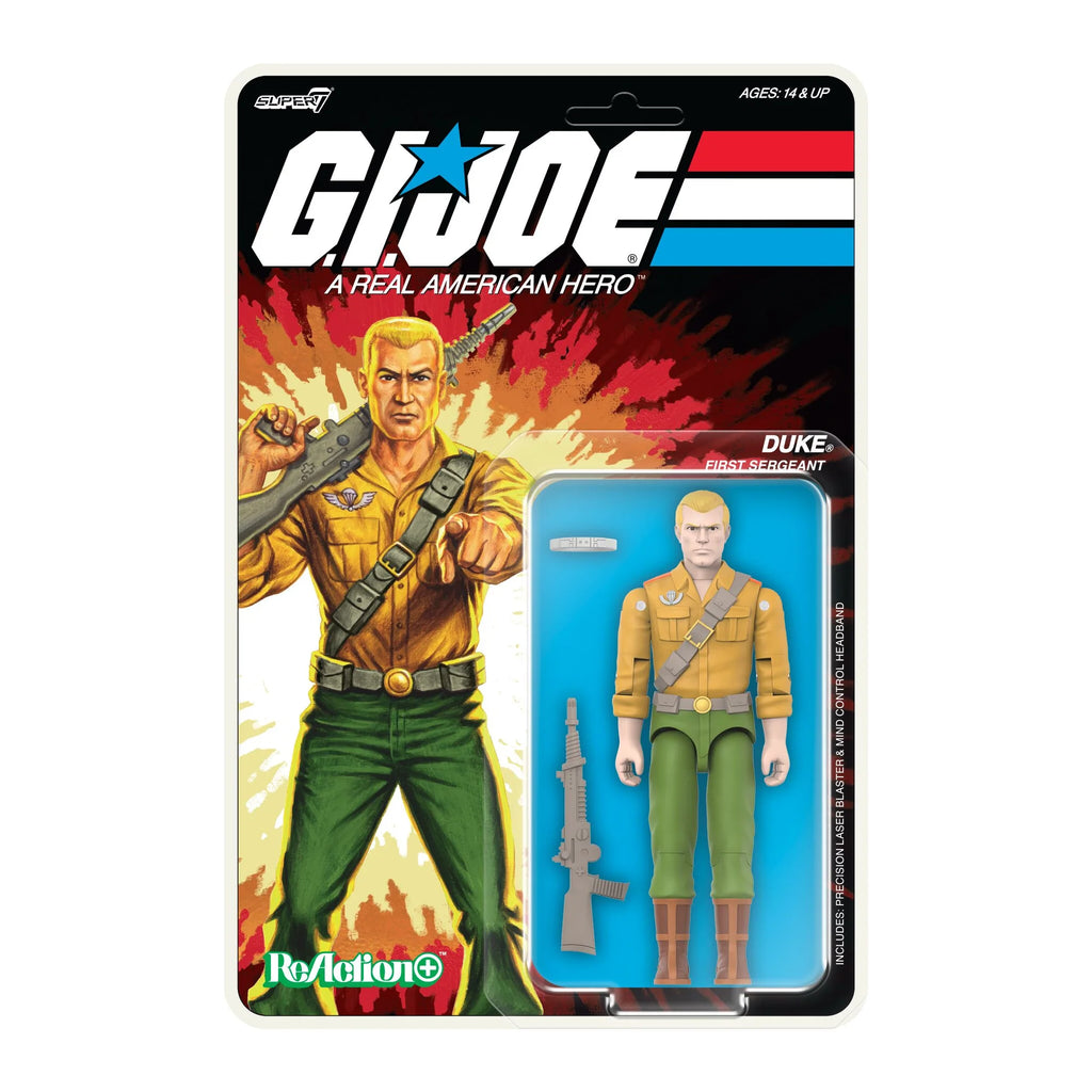 G.I. Joe ReAction+ Duke (Cartoon) First Sergeant 3.75" Action Figure – Super7