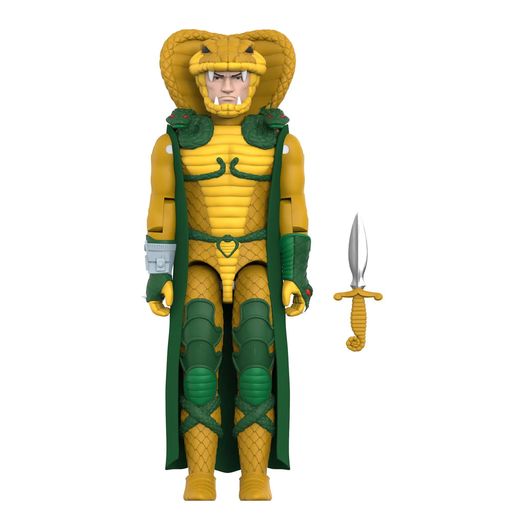 G.I. Joe ReAction+ Serpentor (Cartoon) Cobra Emperor 3.75" Action Figure – Super7