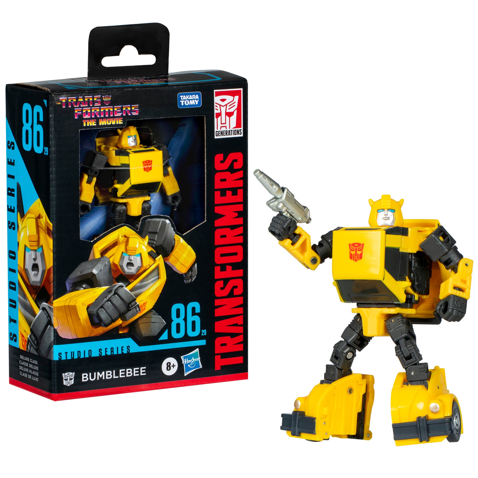 Transformers Toys Studio Series Deluxe The Transformers: The Movie 86-29 Bumblebee, 4.5-inch Converting Action Figure, 8+