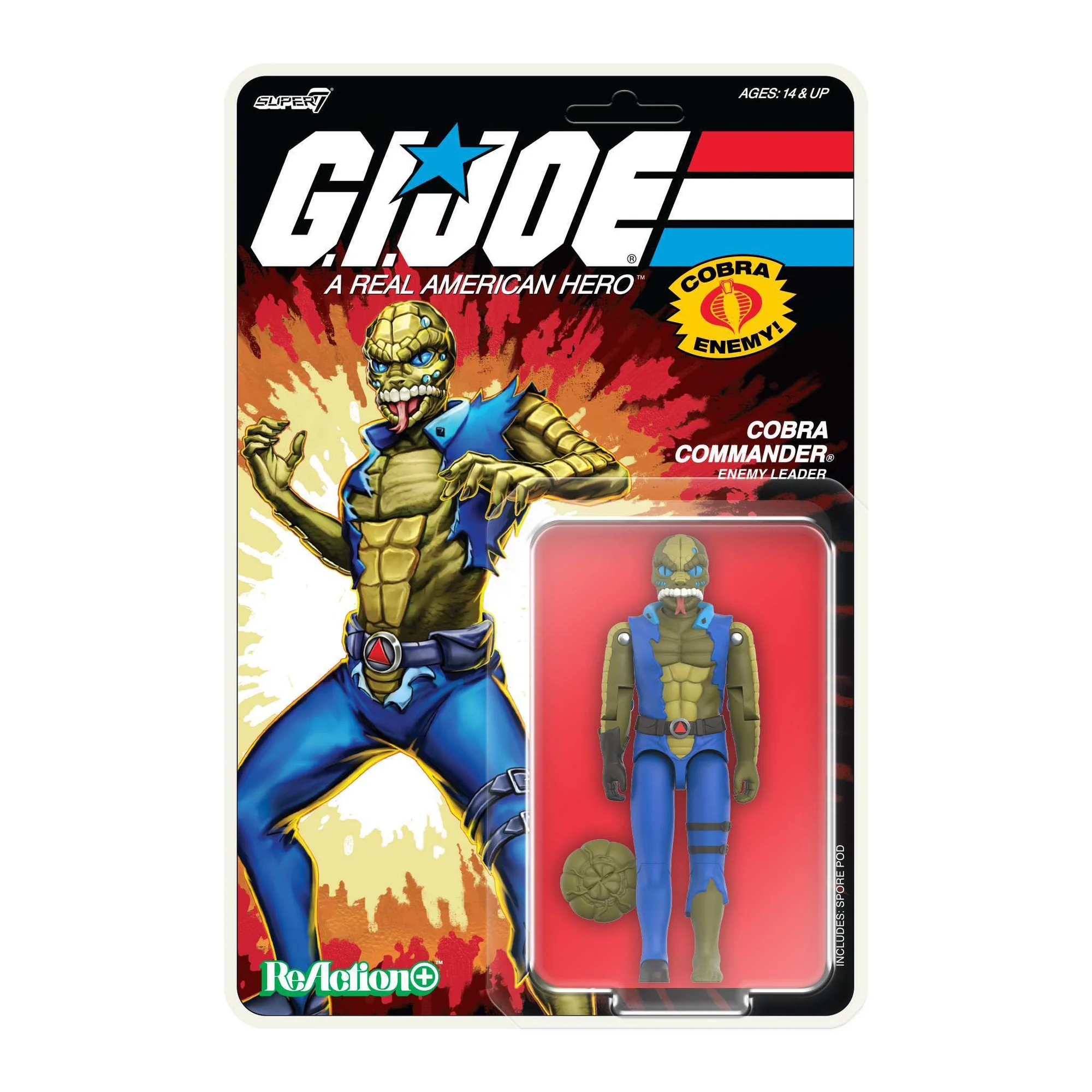 G.I. Joe ReAction+ Cobra Commander Once A Man Movie Collection 3.75" figure on blistered cardback – Super7 Wave 4
