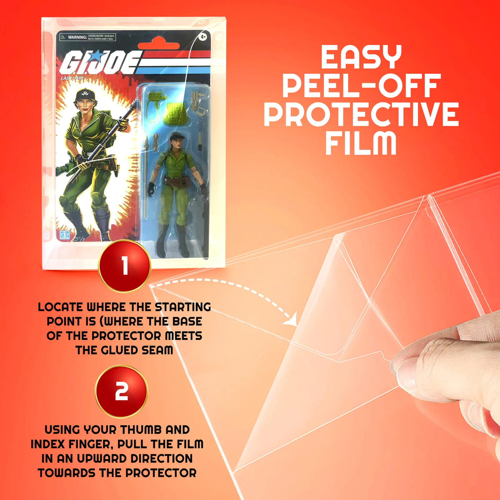Easy peel-off protective film instructions
