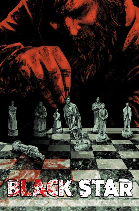 Black Star #3 Cover B Joe Bocardo variant featuring a looming figure above a chessboard