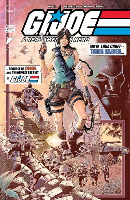 G.I. Joe A Real American Hero #330 2nd Printing cover featuring Lara Croft / Tomb Raider