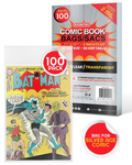 EVORETRO Silver Age Comic Book Bags 2 Mil OPP – Pack of 100, 7.25 x 10.5 inch with 2 inch flap, Batman comic shown