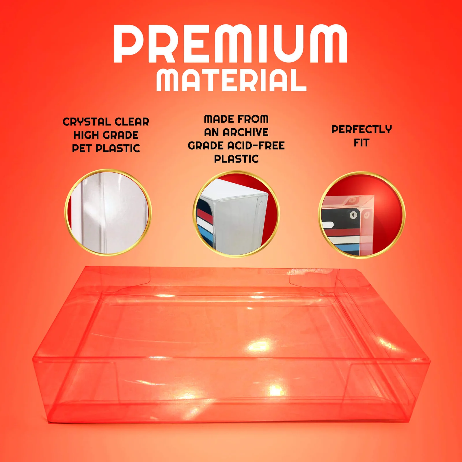 Premium crystal clear PET plastic material