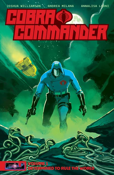 Cobra Commander Volume 1 standard cover showing Cobra Commander against a green background