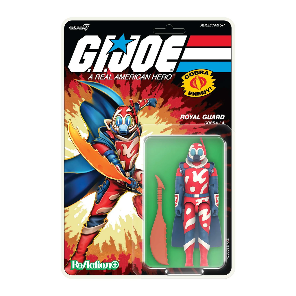 G.I. Joe ReAction+ Royal Guard Cobra-La Movie Collection 3.75" figure on blistered cardback – Super7 Wave 4