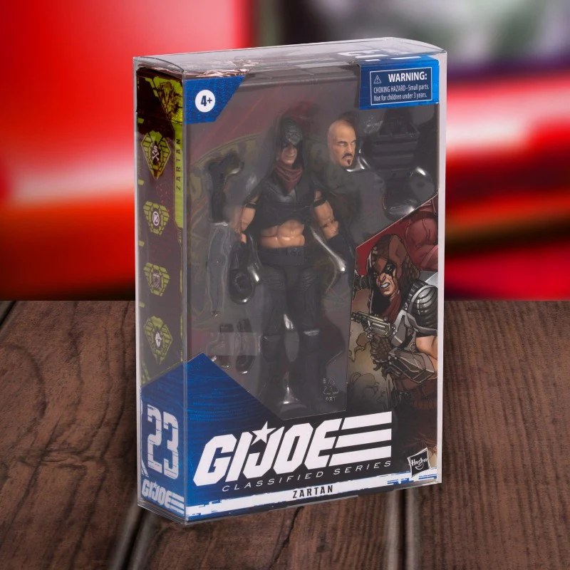 EVORETRO PET protector case front view – crystal clear display case for GI Joe Classified Series