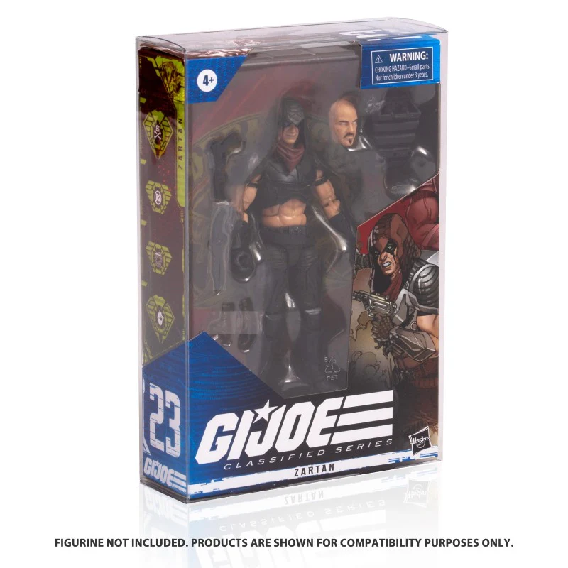Scratch resistant, moisture proof, dust-proof PET protector with GI Joe Classified Series Zartan figure