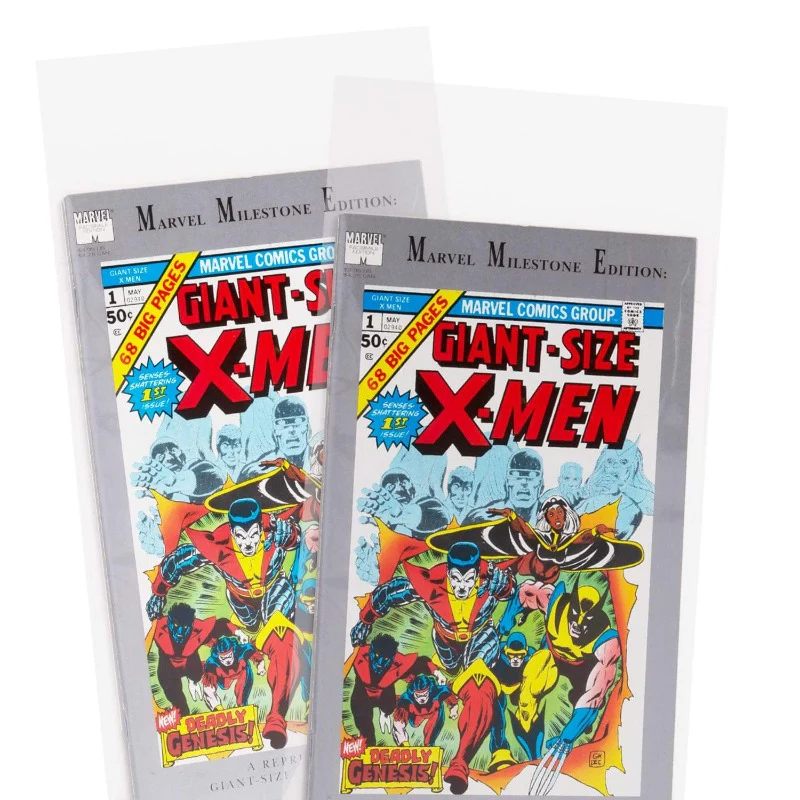 EVORETRO Comic Book Backer Boards packaging – pack of 100, 24PT, Silver Size 7 1/8 x 10 1/2 inch, acid free, made in China