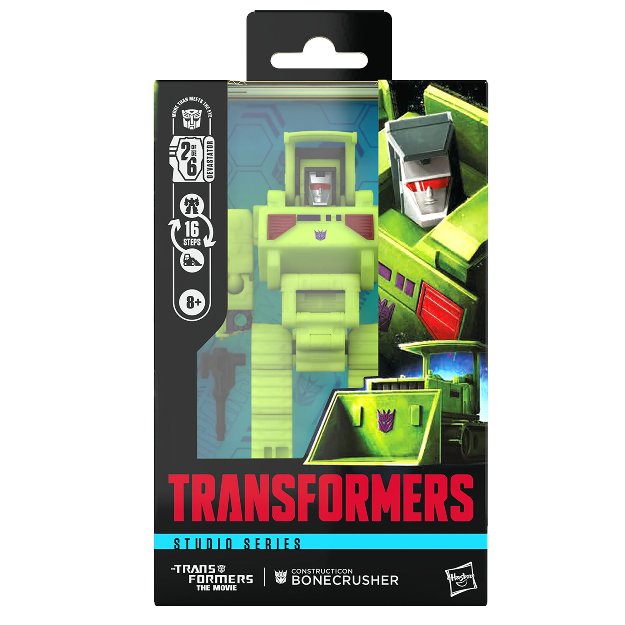Transformers Toys Studio Series Deluxe Class Transformers: The Movie Bonecrusher, 4.5-inch Converting Action Figure, Robot Toys, 8+