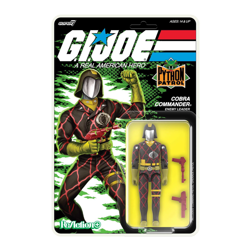 G.I. Joe ReAction+ Cobra Commander Python Patrol 3.75" figure on blistered cardback – Super7
