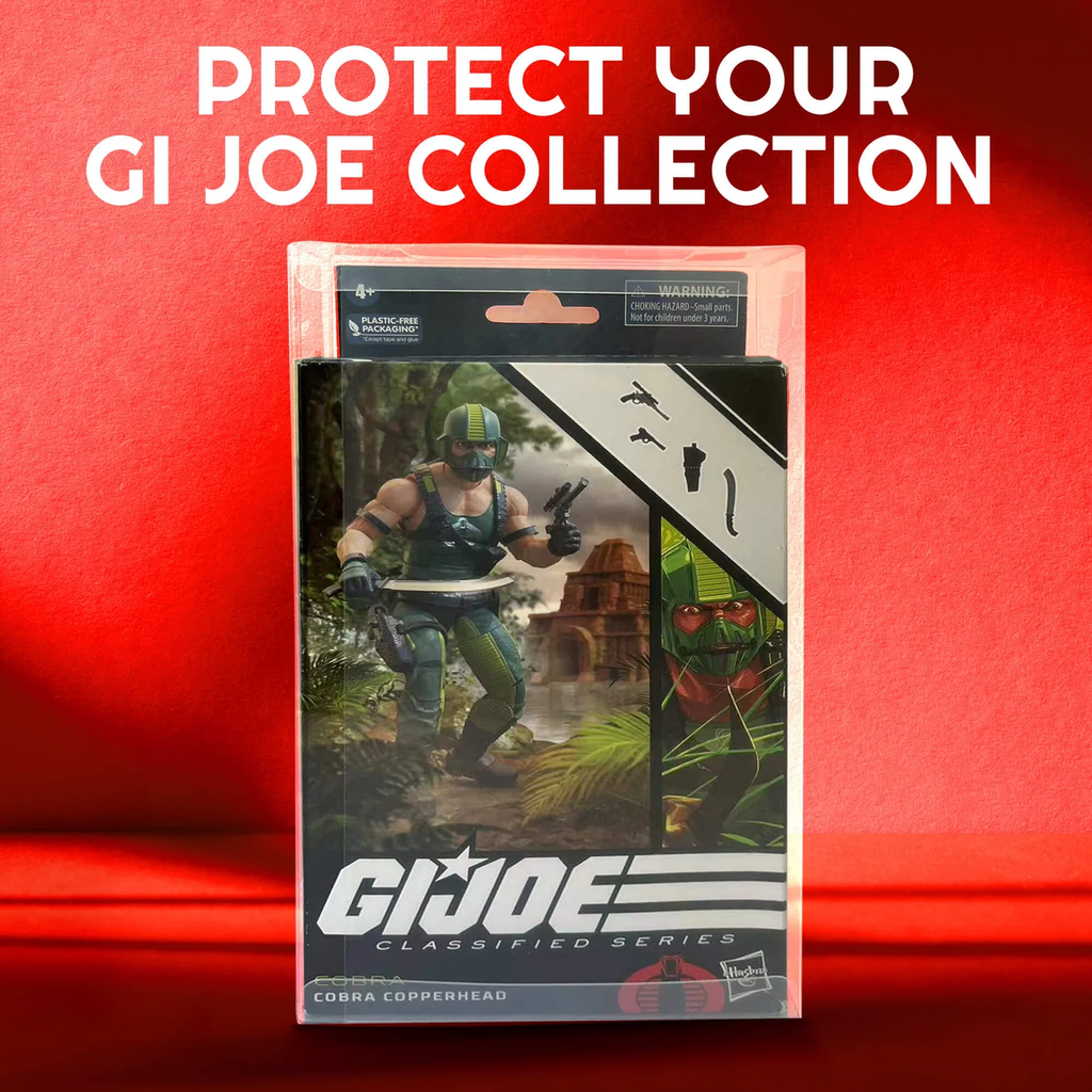 Protect your GI Joe collection – Cobra Copperhead inside EVORETRO crystal clear display case protector