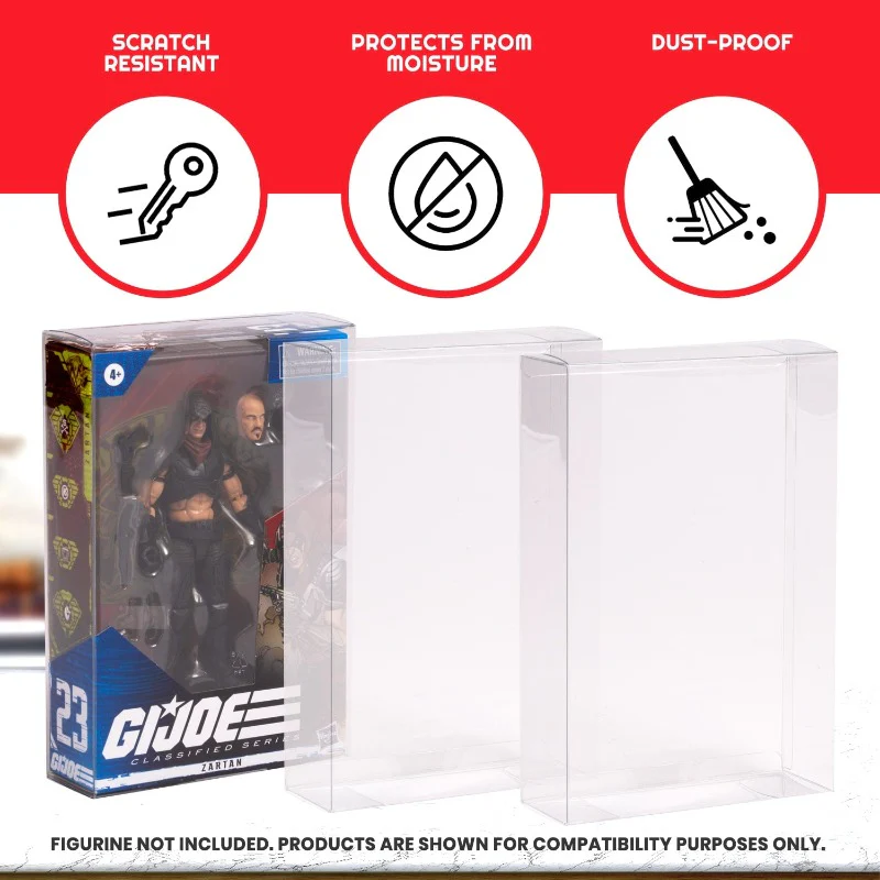 0.40mm thickness PET protector on GI Joe Classified Series box
