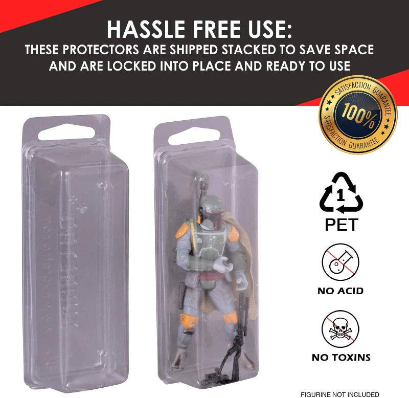 Hassle-free use – protectors shipped stacked, locked and ready to use, PET acid-free toxin-free